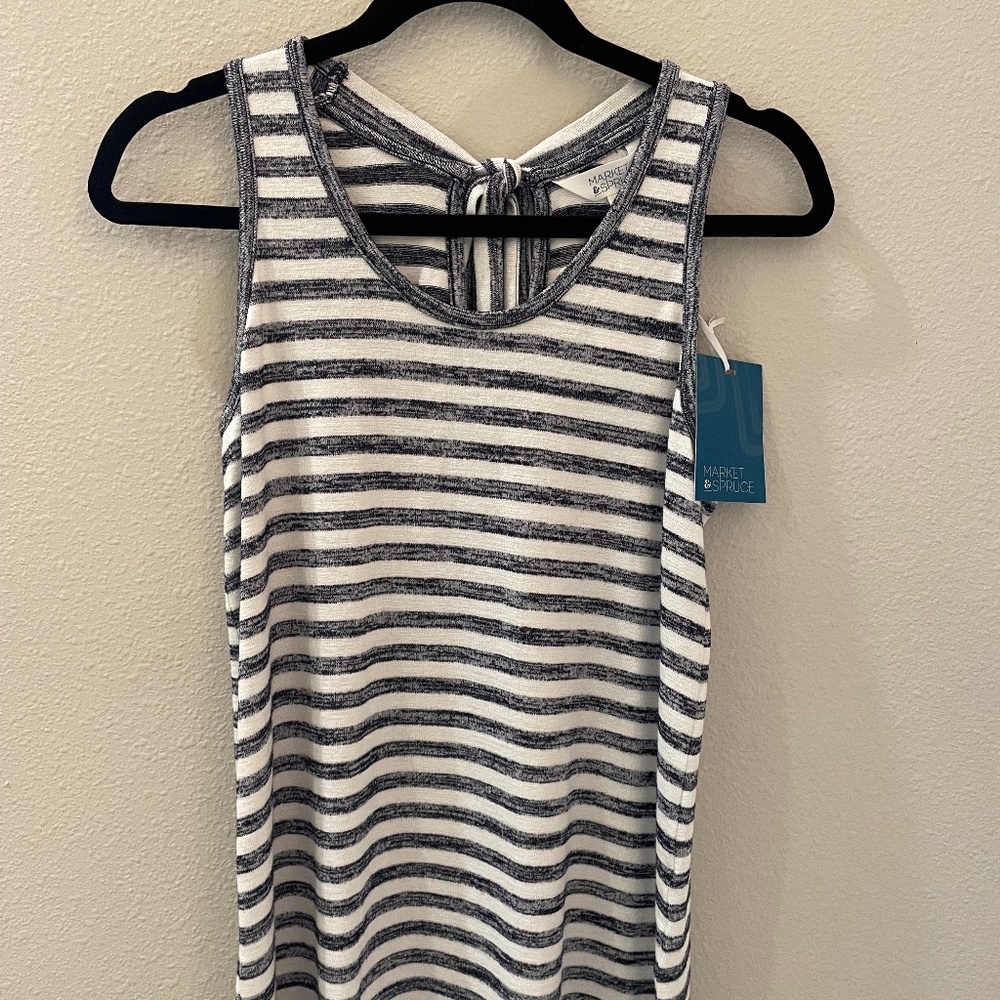 Market & Spruce, Blue/White Striped Tank Top, NWT, Size Small